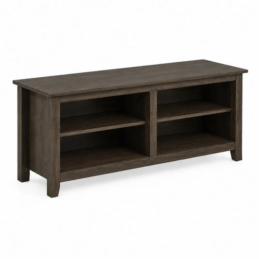 Mobile TV in legno marrone composito con scaffali 120x40x50 cm