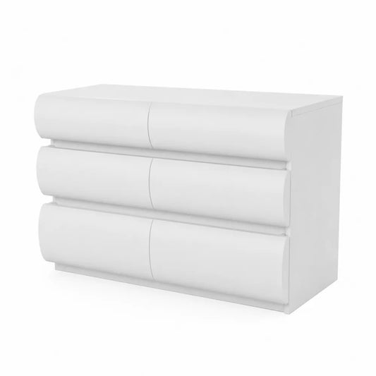 Cassettiera 3 cassetti in legno bianco
