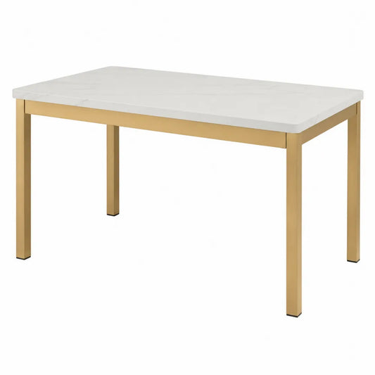 Tavolo da pranzo in marmo e metallo 120x60x75 cm